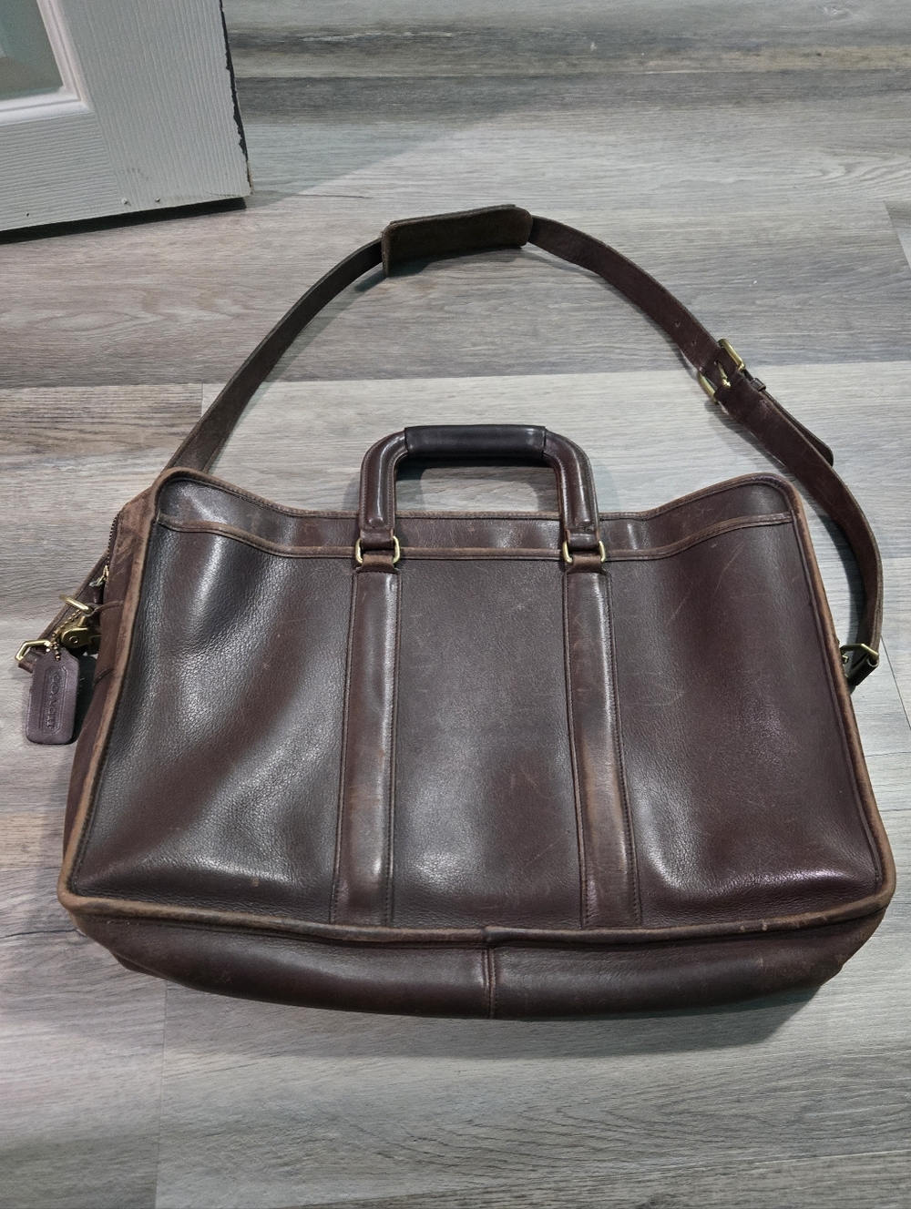 Vintage 1998 Coach Embassy Briefcase 5296 Brown Leather Laptop Bag - Made in USA - Picture 13 of 13